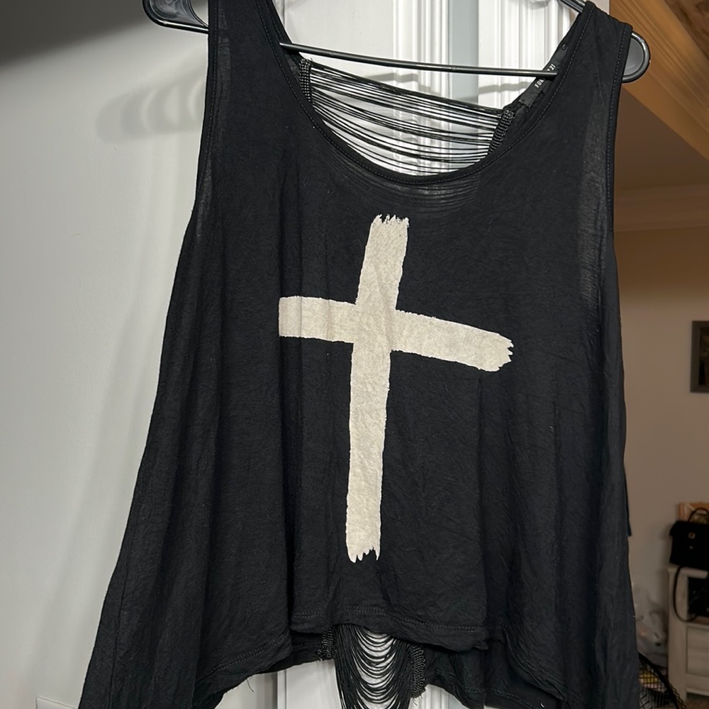Crop top with open back